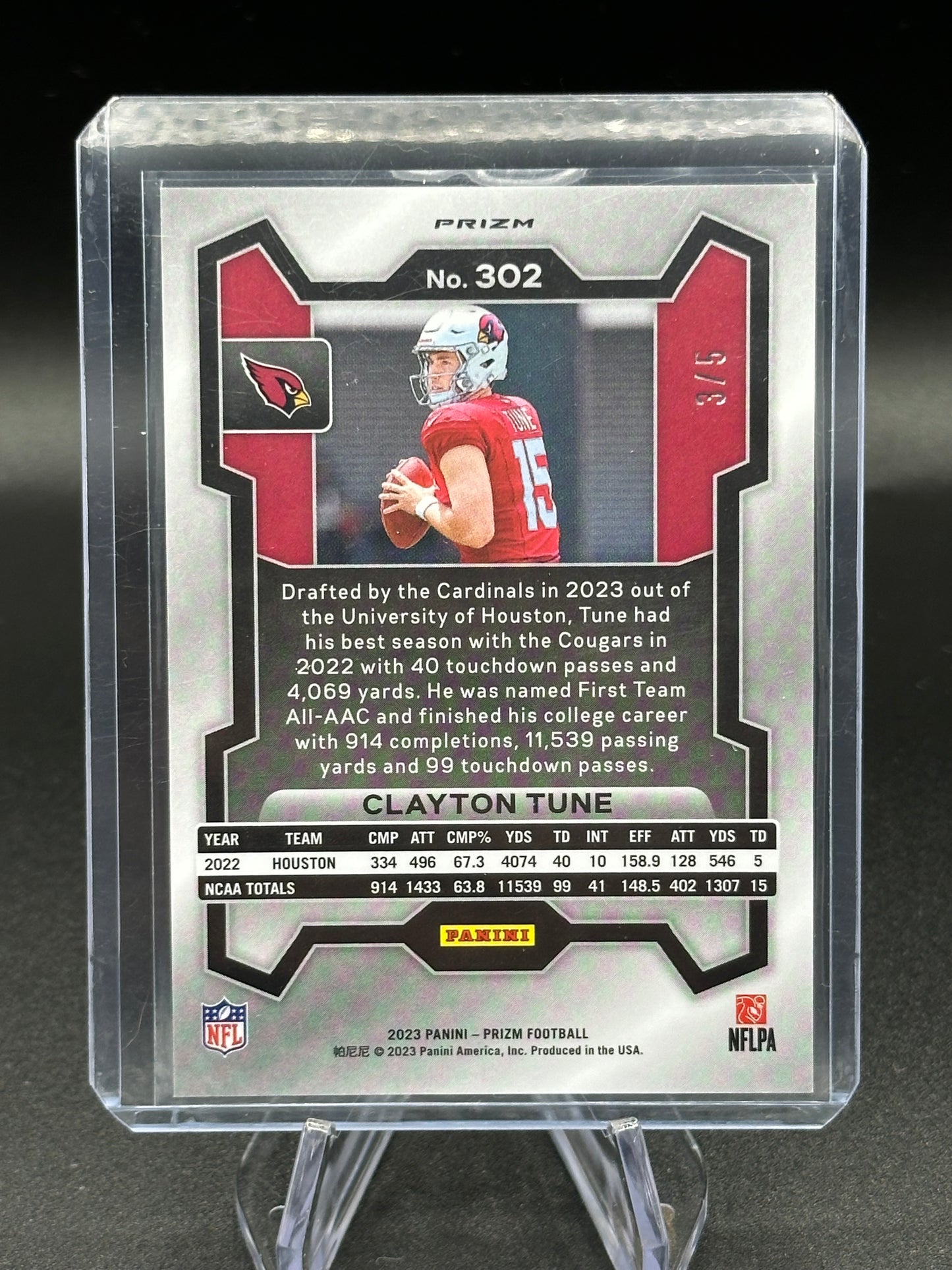 2023 Panini Prizm Clayton Tune RC Shimmer Set 1 of 1 (5 Cards)