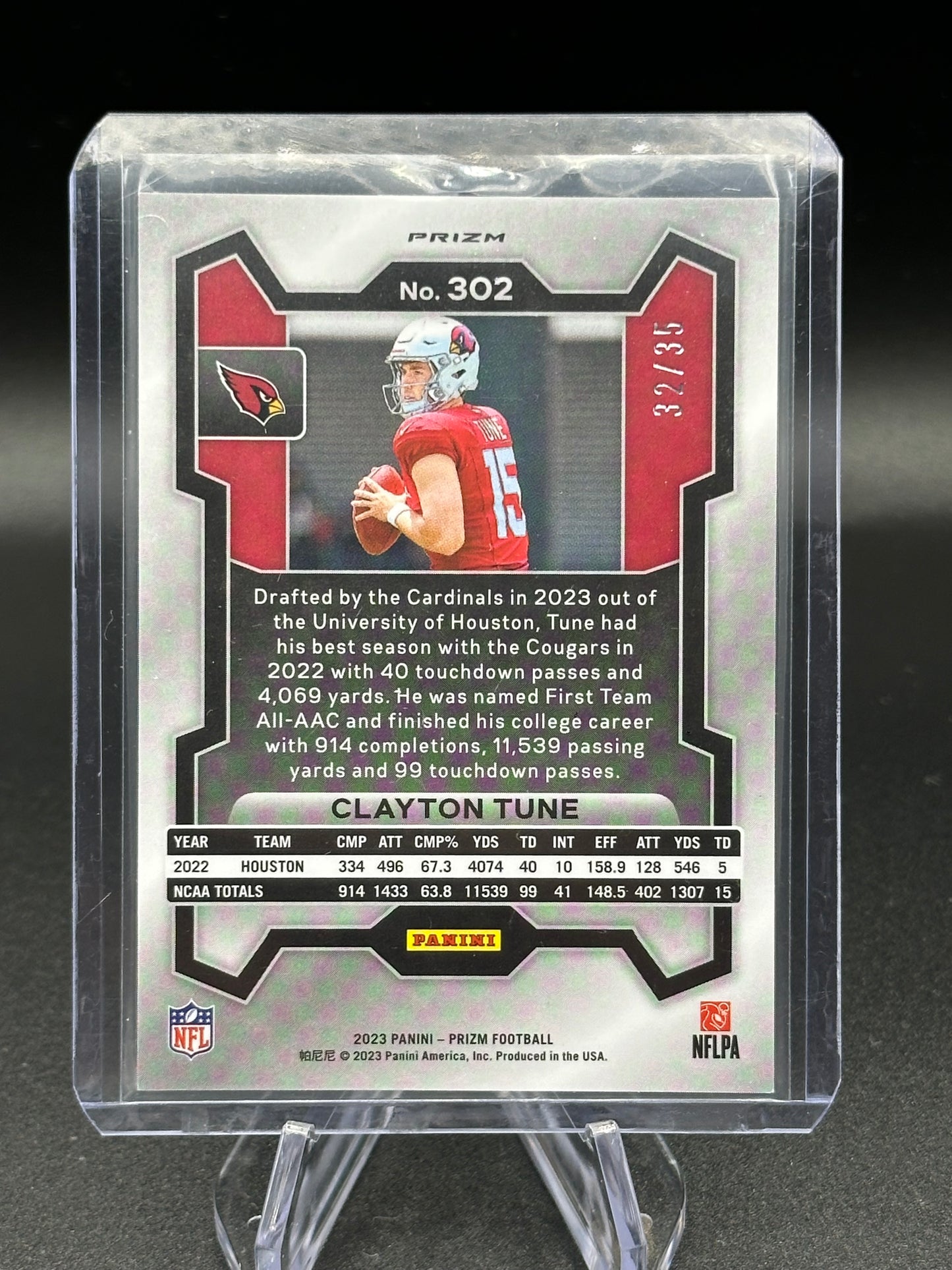 2023 Panini Prizm Clayton Tune RC Shimmer Set 1 of 1 (5 Cards)