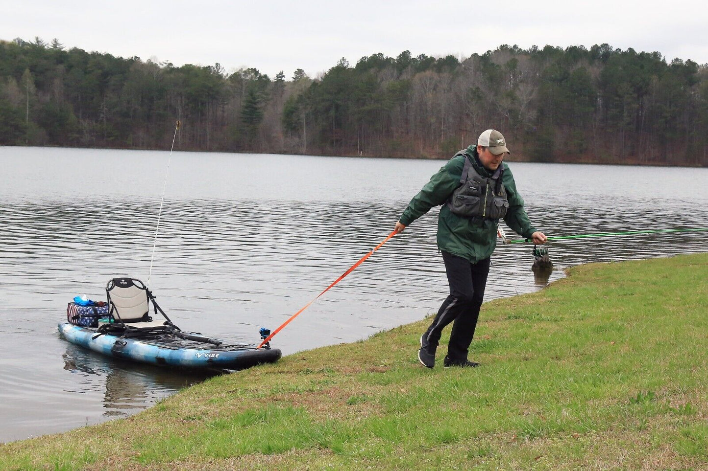 YakLead Kayak Leash/Leverage Tool for Kayaking & Kayak Fishing