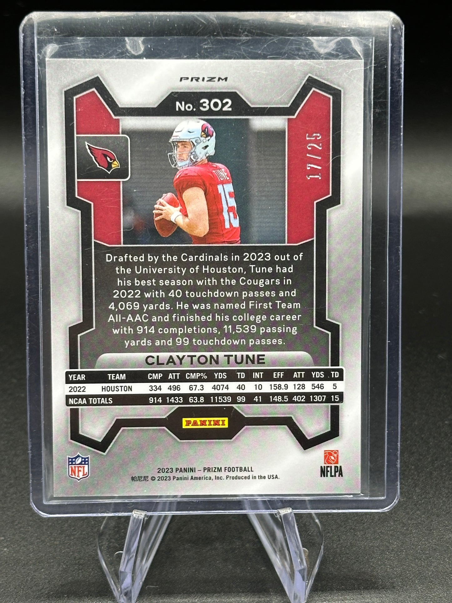2023 Panini Prizm Clayton Tune RC Shimmer Set 1 of 1 (5 Cards)