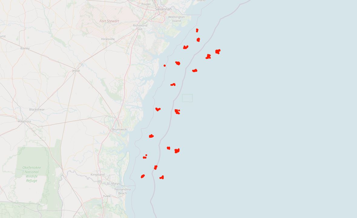 Georgia Reefs GPS/GPX File