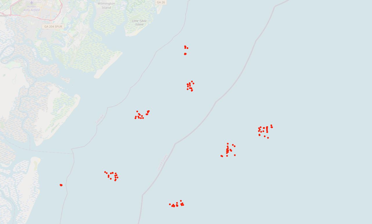 Georgia Reefs GPS/GPX File