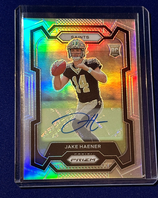 2023 Panini Prizm Jake Haener RC Silver Autograph No 374