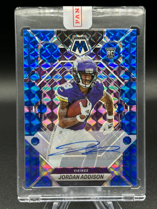 2023 Panini Mosaic Jordan Addison No 337 RC Autograph 1/99