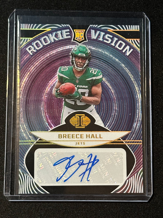 2022 Panini Illusions Breece Hall Rookie Visions Autograph Card No. RVS-BH 40/50