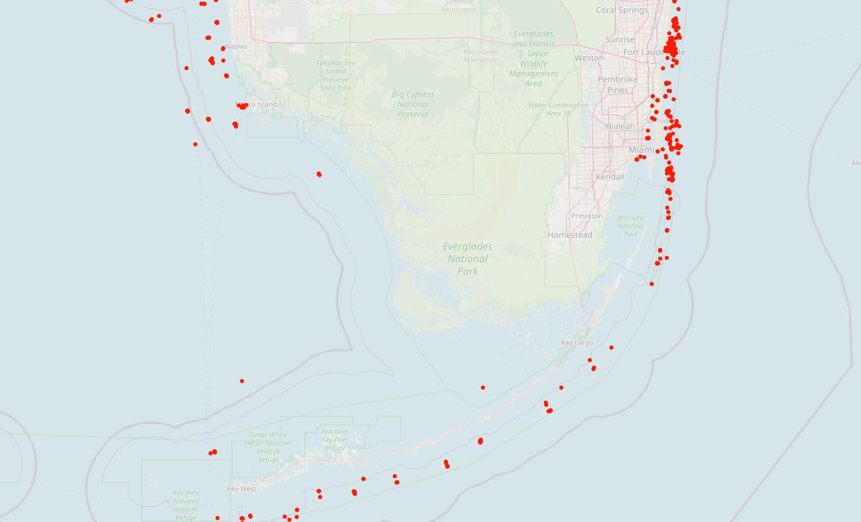 Florida Reefs GPS/GPX File