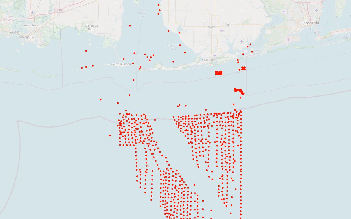 Alabama Reefs GPS/GPX File